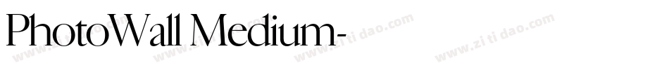 PhotoWall Medium字体转换
